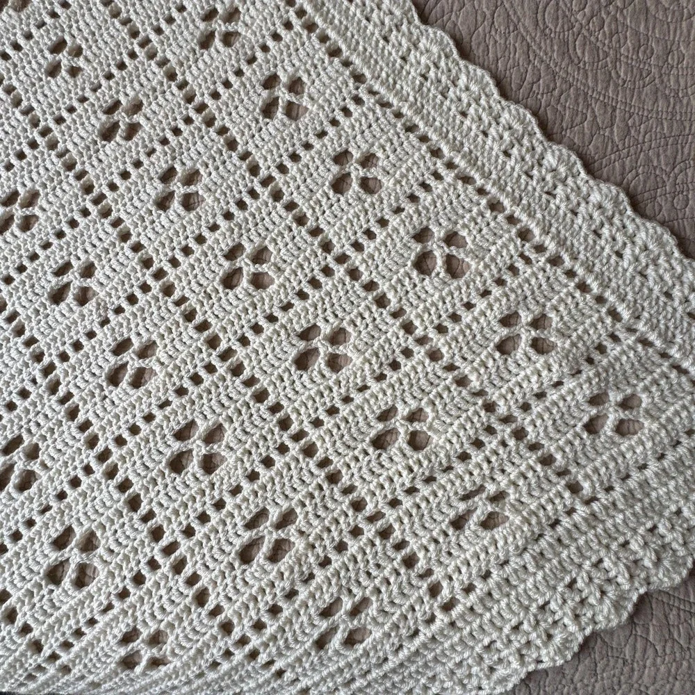 Crochet Afghan New Handmade Blanket Cozy Cottagecore Throw Lap Cover Baby‎ 44x39